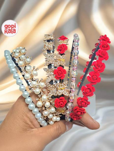 Gopikala Designer Partywear Hair Band Set of 6 Hair Band