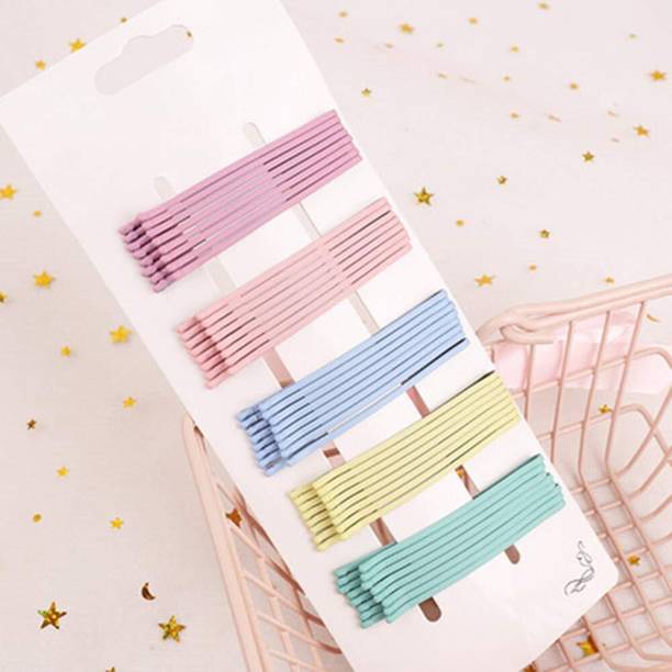 ADAGANTO 40pcs Colorful Metal Bobby Pins Light Candy Color Mini Hair Clips Hair Styling Hair Pin