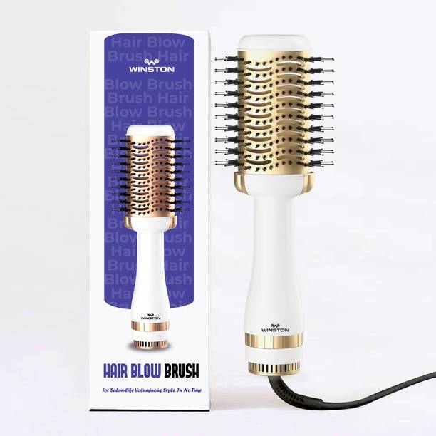 विंस्टन 2-in-1 Hair Styling Blow Brush for Women - 1200 Watts (White)