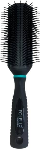 FOLELLO Premium Large Round Hairbrush for Blow Drying, Adding Curls & Waves