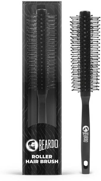 बियर्डो Roller Volumizer Hair Brush for Smoothing & Volumizing| Mini Paddle Comb for Men
