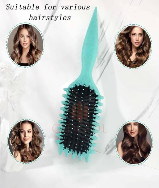 thanish Curly Hair Comb, Curl Defining Comb, Bristle Hair Brush Styling Brush