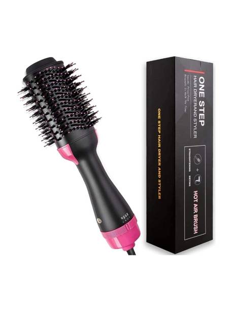 WINDCOMM OneStep Hair Dryer Hot Air Brush BlowDryerHairDryer1000 W, BlackOneStepHairDryer