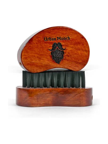 UrbanMooch Travel Friendly Nylon Bristles Beard Brush for Men | Daily Beard Care