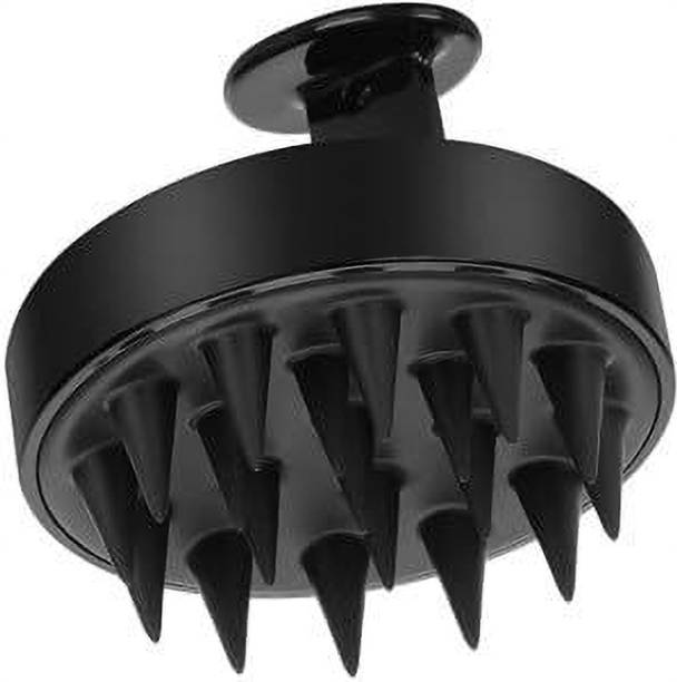 KITTUAVI Hair Scalp Massager Shampoo Brush with Soft Silicone Bristles (BLACK)