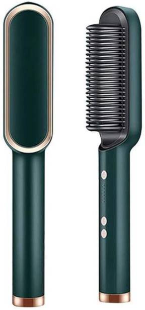 Ramya Beauty care Brush/PTC Heating Electric Straightener with 5 Temperature Control Hair Straightener