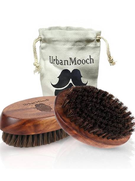 UrbanMooch 100% Natural Bristle Wooden Beard Brush For A Healthy Beard & Styling