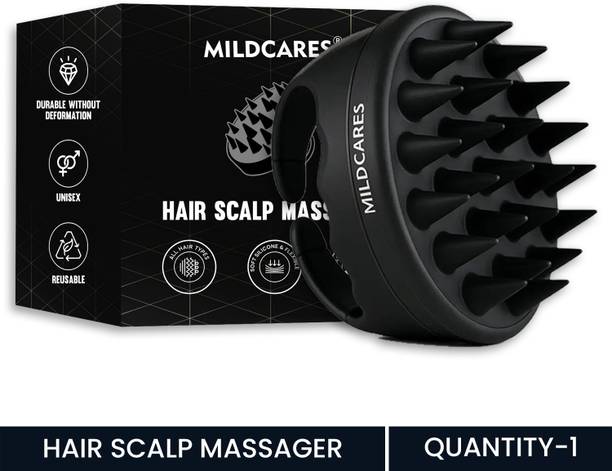 Mildcares Scalp Massager Hair Brush | Soft Silicone Hair Scrubber for Hair Growth & Dandruff Control | Shampoo & Shower Use Easy to Use Head Massager