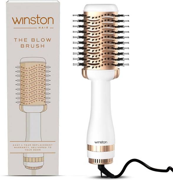 Winston 2-in-1 Hair Styling Blow Brush for Women - 1200 Watts (White)