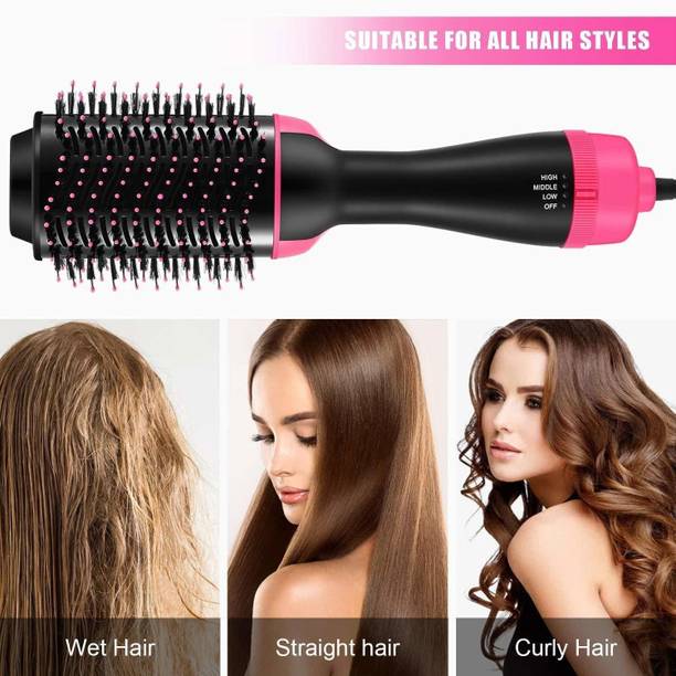 Vinayakam 4 in 1 Electric Hot Air One Step Hair Blow Dryer Comb Volumizer Brush