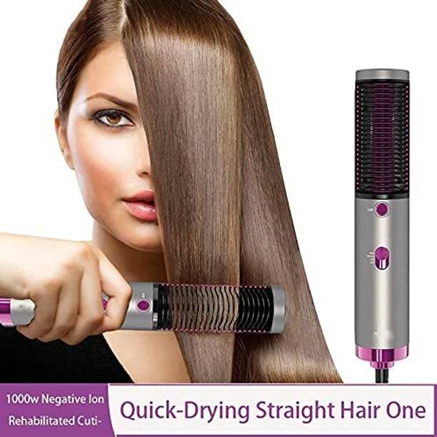 SEAVOKES Premium 3 in1 Professional Multi Functional Hot-air Brush for Dryer Premium 3 in1 Professional Multi Functional Hot-air Brush for Dryer & Volumizer Rotating Salon Styler, Straightener Fast Hair Dryer Hot Air Comb Straightener Hair Comb Hairdryer Hair Straightener Brush