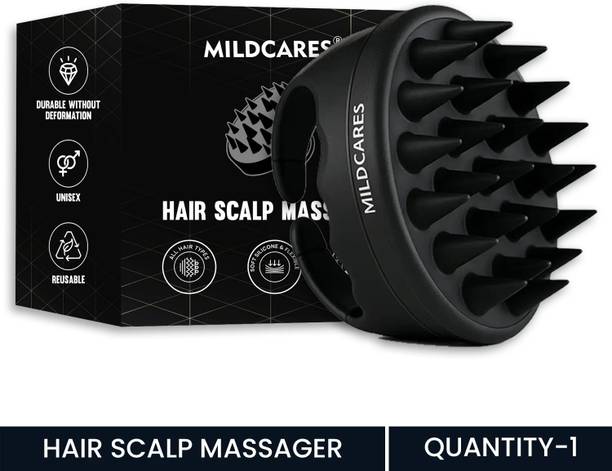 MildCares Hair Scalp Massager Brush | Soft Silicone Scrubber for Hair Growth Dandruff Care