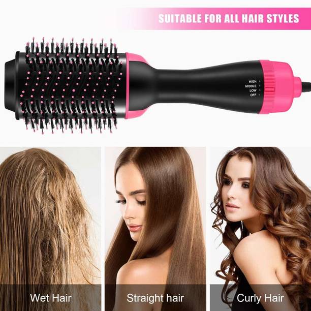 विनायकम 4 in 1 Electric Hot Air One Step Hair Blow Dryer Comb Volumizer Brush