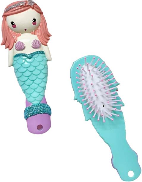 Le Delite Mermaid hairbrush / ocean sea soft bristles comb paddle hair kids brush