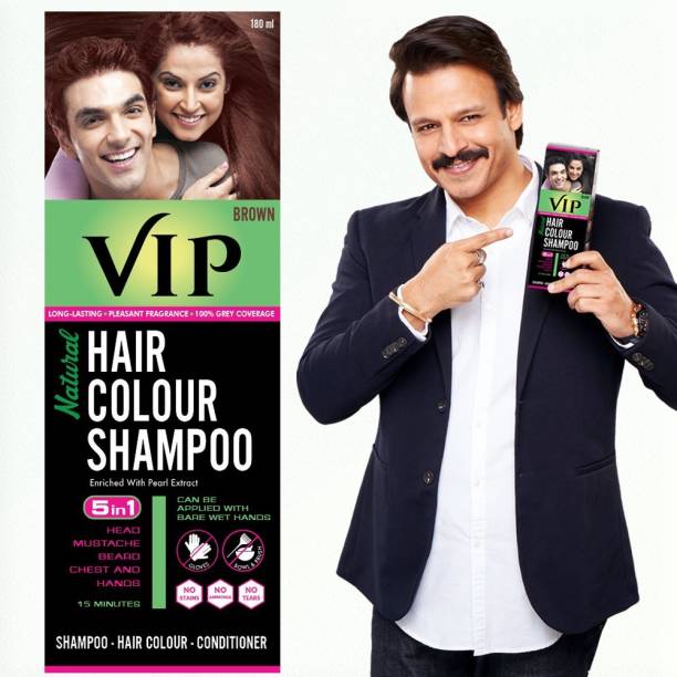VIP Hair Colour Shampoo for Men and Women | Hair Colour, Shampoo &amp; Conditioner , Brown