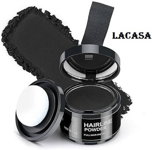 LACASA BEAUTY CARE Natural Hairline Powder, Cover-Up Hair Shading Sponge , Black