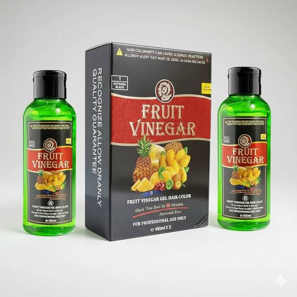 Morbee Fruit Vinger Natural Black Hair Color Gel b7- Ammonia-Free, 2 x 100ml , Natural black