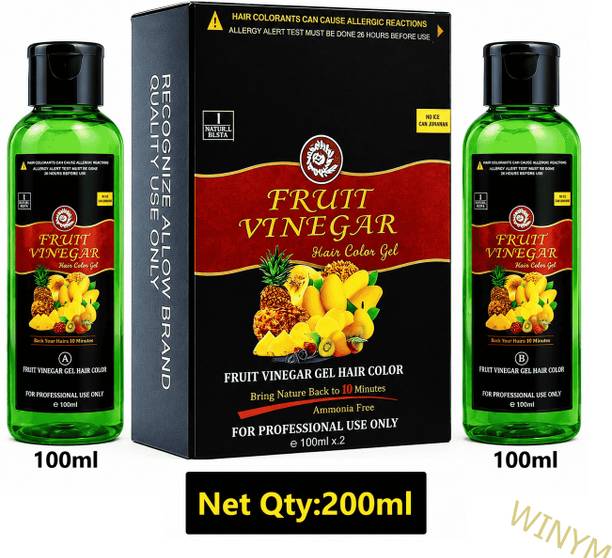 Winym Fruit Vinegar Gel Based Hair Color Black | Hair Gloss Solution , Black