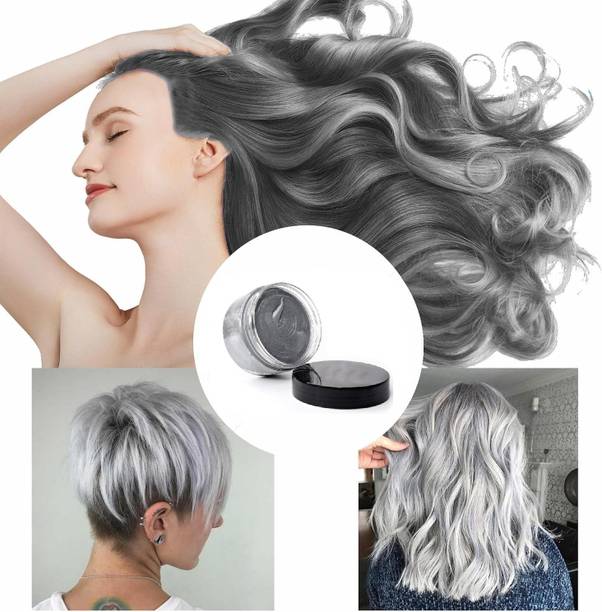 imelda Temporary Color Hair Wax For Instant Hair Coloring , GREY