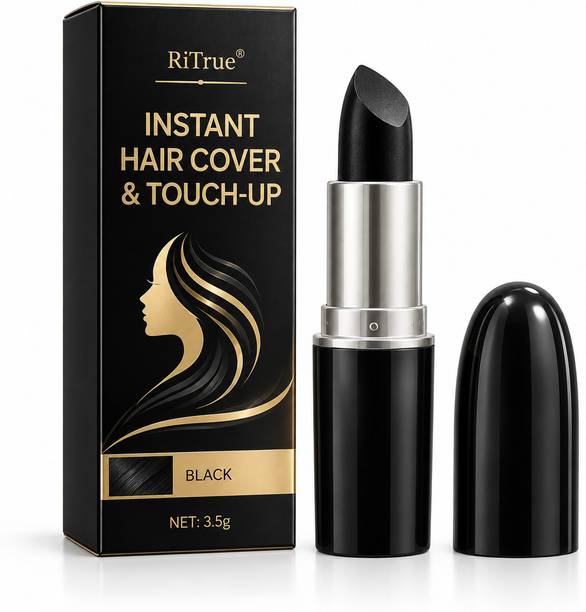 RiTrue Quick Easy Hair dye pencil cover upTemporary Hair Lipstick stick, NATURAL BLACK , Black