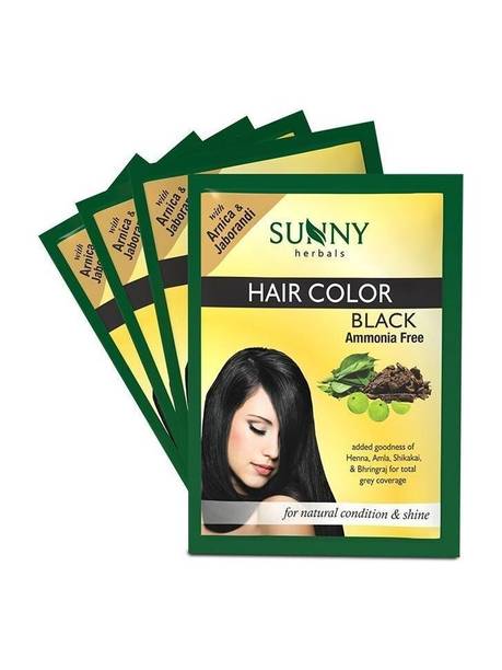 Sunny Herbals Hair color (Pack 4) , Black