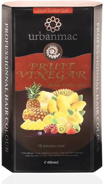 URBANMAC FRUIT VINEGAR EXTRACT GEL BASED HAIR COLOR , NATURAL BLACK