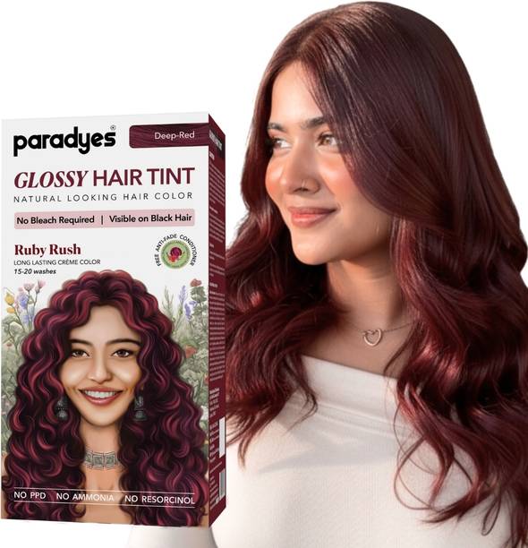 paradyes No Bleach Glossy Hair Tint, For Natural Black Hair , Ruby Rush