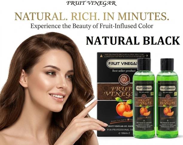 URBANMAC Fruit vinegar natural black hair color , Natural Black