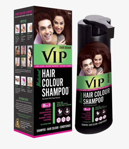 VIP Hair Colour Shampoo , Dark Brown
