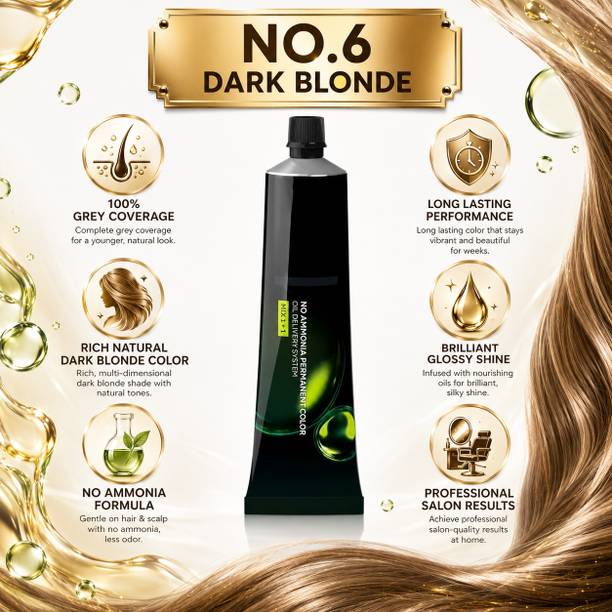 GLOW IT INOVA No.6 Dark Blonde Ammonia-Free Hair Color Cream , multicolor