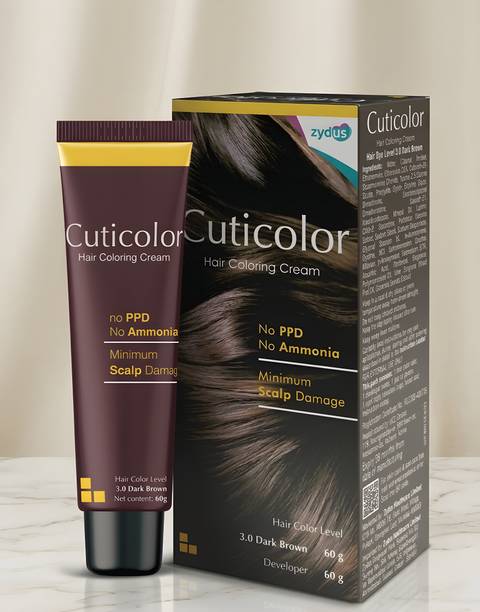Cuticolor Permanent Hair Color Cream|#1 Dr Prescribed|For Sensitive Skin , 3.0 Brown