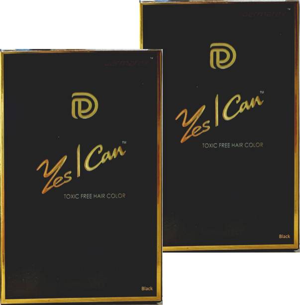 Dermarex Yes I Can Hair Color Pack of 2 – Toxic Free, Non-Allergenic for Men & Women , BLACK