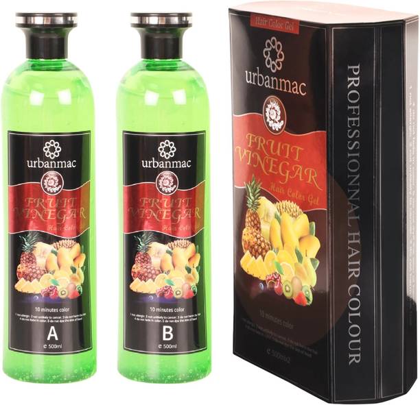 अर्बनमैक Fruit Vinegar Gel Based Hair Color , Pure Natural Black हेयर कलर