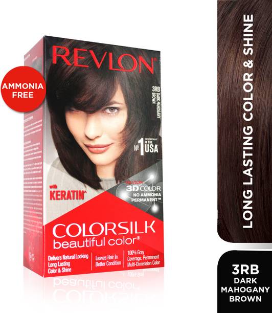 Revlon Colorsilk Hair Color with Keratin , Dark Mahogany brown