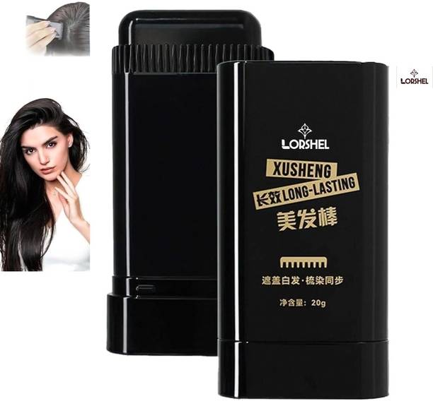 LORSHEL Comb Hair Dye Stick | Easy Glide Hair Color Comb Collection - Hair Touch Up , Black