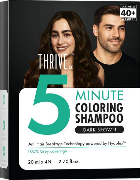 ThriveCo Coloring Shampoo with Hyaplex™ for Rich, Shiny Colored Hair | Ammonia-Free , Dark Brown