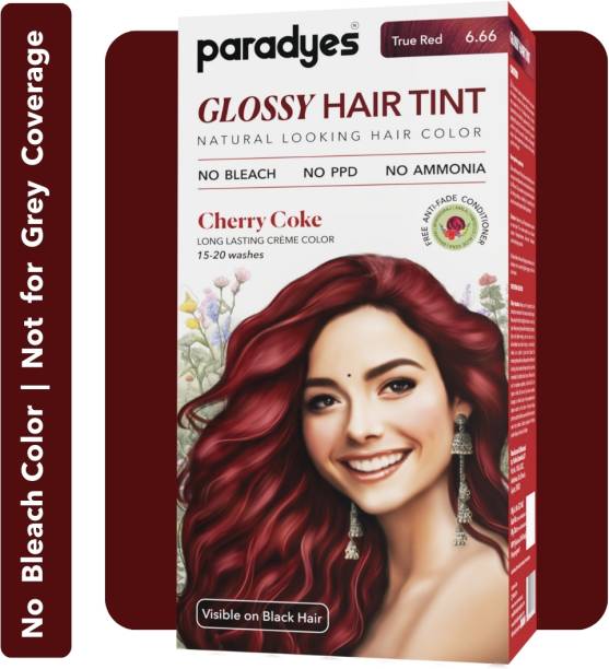Paradyes No Bleach Glossy Hair Tint, For Natural Black , Cherry Coke