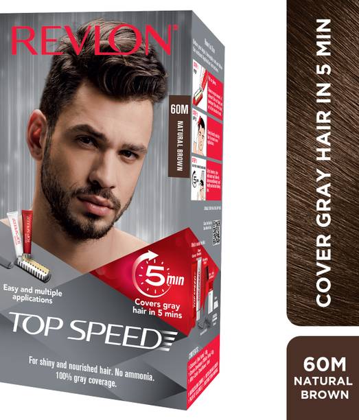 Revlon Top Speed Hair Color Man , Natural Brown 60M