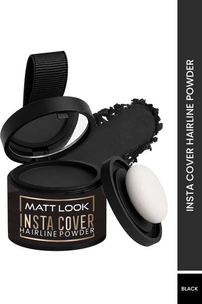 MATTLOOK Insta Cover Hairline Powder Root Touch Up Instant Hair Color Powder , Black