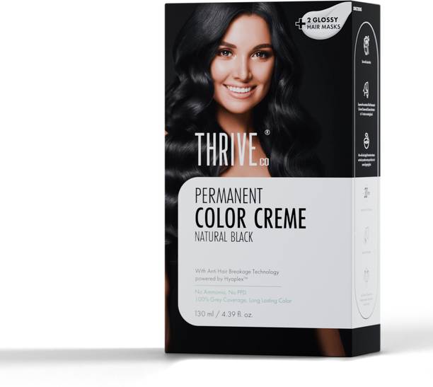 थ्राइवको Permanent Color Creme | No Ammonia | No PPD | Powered by HYAPLEX™ हेयर कलर