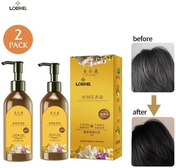 LORSHEL japanese hair dye shampoo | for Vibrant Hair Orignal , Black