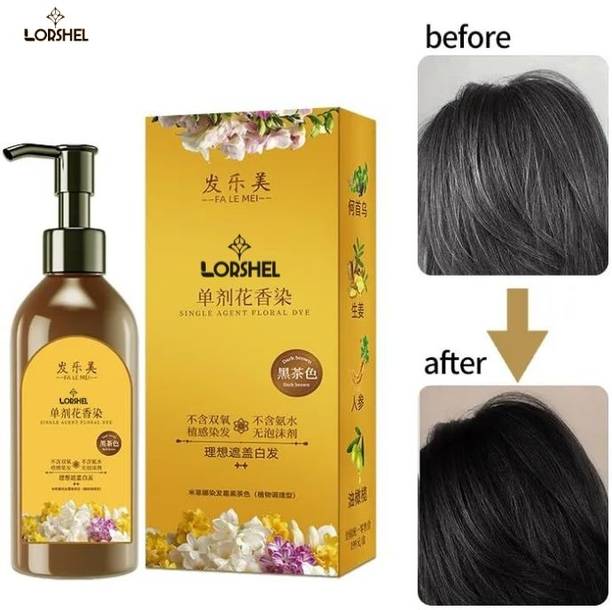 LORSHEL japanese hair dye shampoo | with No Ammonia Formula OG , Black