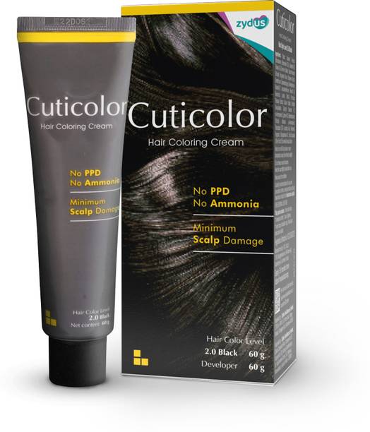 Cuticolor Permanent Hair Color Cream|#1 Dr Prescribed|For Sensitive Skin , Black