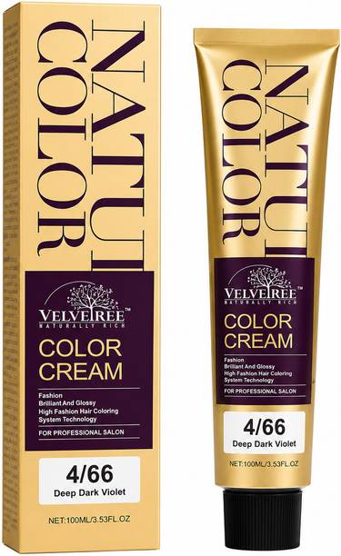 Velvetree Professional Color Cream , Deep Dark Violet 4/66