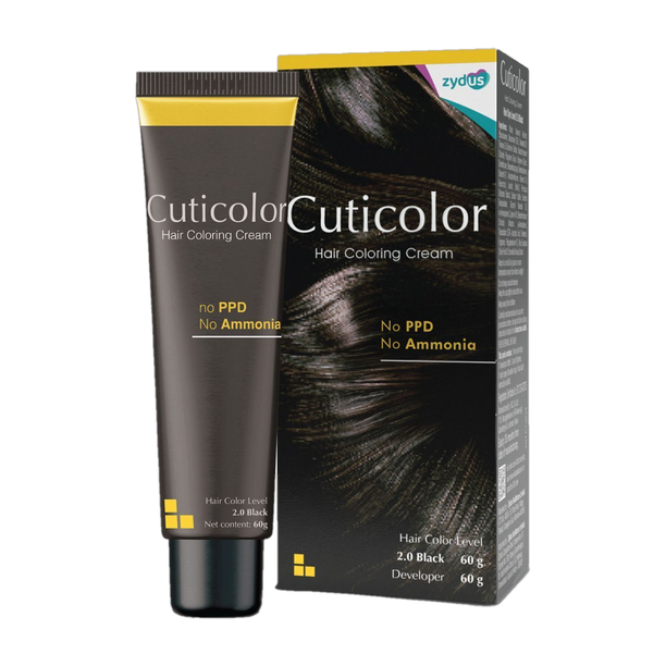 Cuticolor Permanent Hair Color Cream|#1 Dr Prescribed|For Sensitive Skin , Black