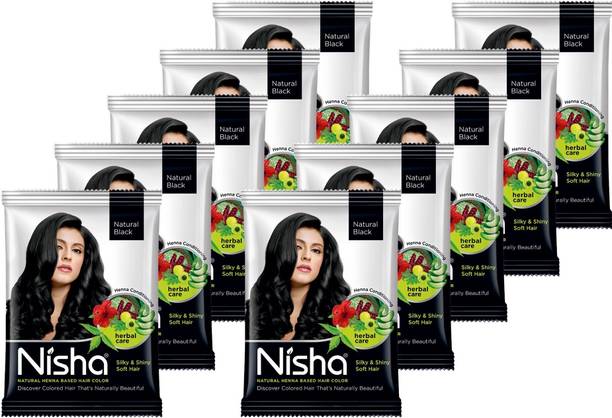 Nisha Natural henna based hair color 10 gm each Sachet (Pack of 1