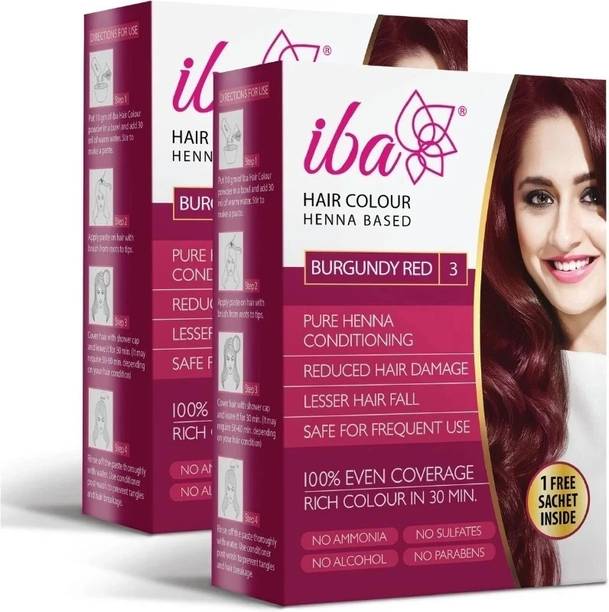 ईबा Henna Based Hair Colour For Women, Long Lasting & Ammonia-Free 2 x 70g (140g) हेयर कलर