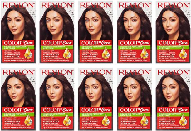 Revlon Color N Care Permanent Hair Color Cream 107.5 ml x 10 , 4 Brown