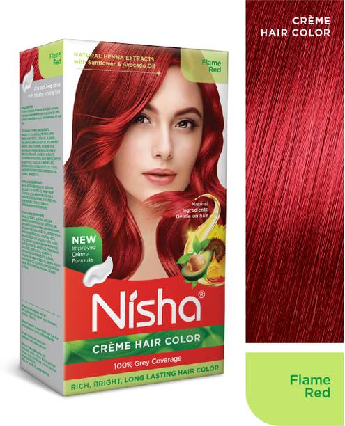 Nisha Creme Hair Color FLAME RED , FLAME RED