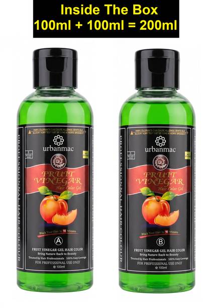 URBANMAC Fruit Vinegar Gel Based Hair Color , Natural Black